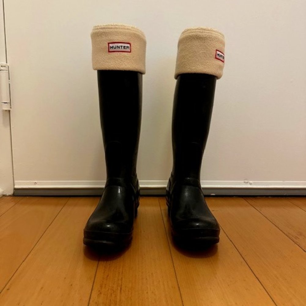 Black Hunter Boots w/ Fleece Inserts